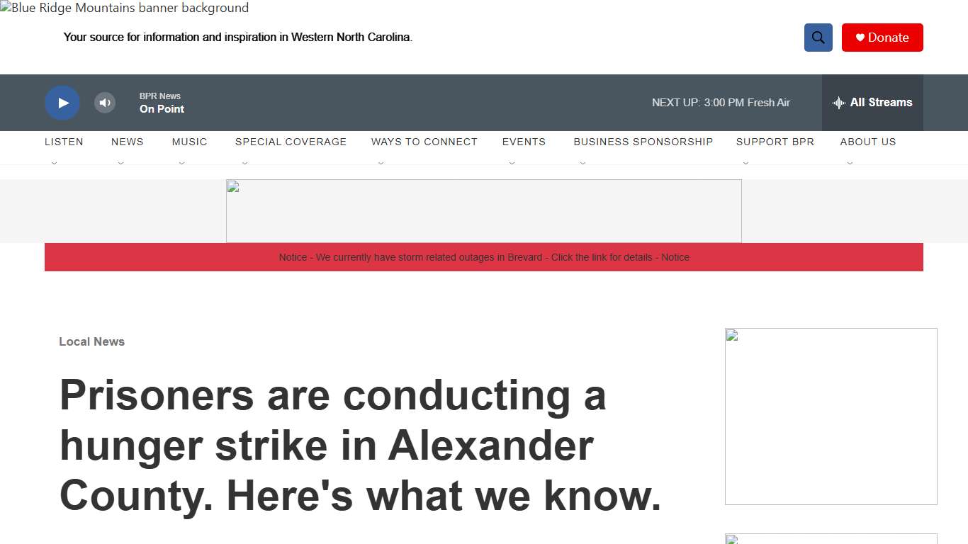 Prisoners are conducting a hunger strike in Alexander County. Here's what we know.